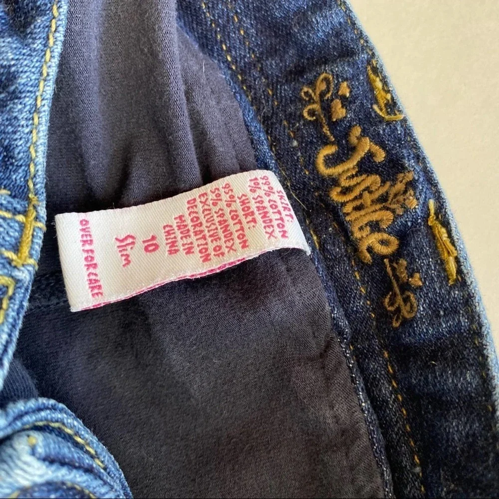 Justice Girls Denim Skirt Size 10 Slim